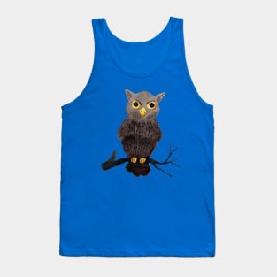 Halloween Spooky owl watercolor Tank Top